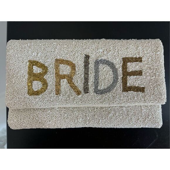 No Brand Handbags - Beaded BRIDE Clutch